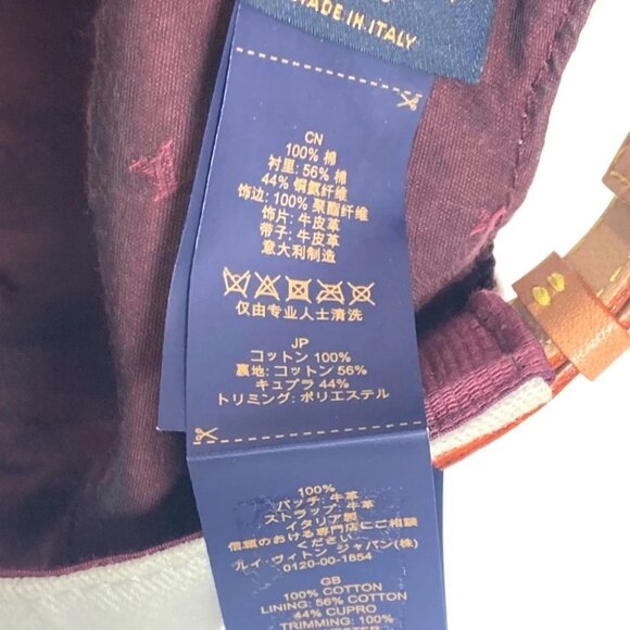 LOUIS VUITTON M7176L Cap League hat cap baseball cap cotton White/wine-red - Picture 4 of 13